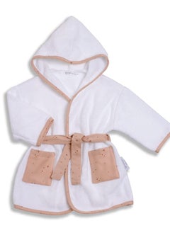 Buy Organic Bath Robe Pink Sparkle 0-12M in Saudi Arabia