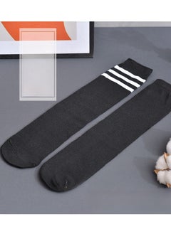 Buy Black Bar Football Socks Suitable for 4-6 Years Old in UAE