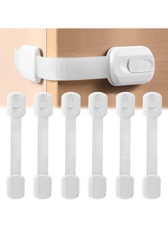 Buy Child Safety Latches (6-Pack) | Cabinet Locks Baby Proofing| Baby Proofing set Strong and adjustable child locks suitable to lock door, fridge, toilet seat, cabinet, drawer, window, and oven in UAE