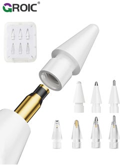 اشتري Replacement Tips for Apple Pencil 2nd Gen & 1st Gen- [8 Pack] Apple Pencil Spare No Wear Out Fine Point Precise Control Durable Apple Pen Tip, Plastic Tips + Metal Tips في الامارات