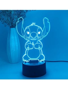 Buy 3D Night Light, 3D Effect Light 16 Colors Remote Control Light Gift Night Light Decoration in Saudi Arabia