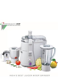 Buy Powermatic Maxima 900 Watts 4 In 1 Juicer Mixer Grinder With 3 Jars (White) in UAE