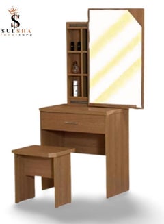 Buy Modern Wooden Dressing Table 80x165x40cm in UAE