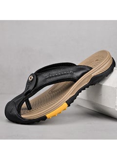 Buy New Men Sandals and Slippers Outdoor Flip Flops Breathable Thick-Soled Toe Sandals in Saudi Arabia