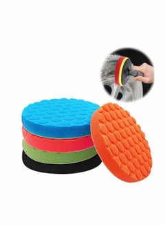 Buy 5pcs 150mm Face for 125mm Backing Plate Hex Logic Polishing Sponges Wax Sponges Car Polishing Pad Polishing Foam Set For Eccentric Polishing Machine Grinder - Car Polishing Professional Set in UAE