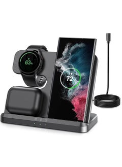 اشتري Wireless Charger 15W  3 in 1 Fast Charger (black) في مصر