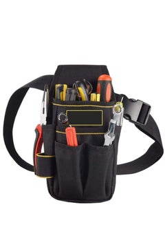 اشتري Tool Waist Multi-function Pocket, Canvas Bag Adjustable Nylon Belt Heavy, Duty Professional Work Pouch for Electricians Technician, Screwdriver Pliers Wrench Hammer في الامارات