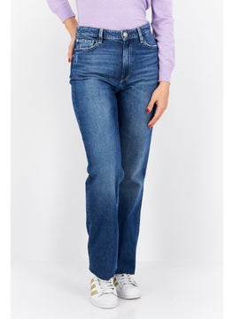 اشتري Women Straight Fit Wash Non-Stretchable Denim, Blue في الامارات