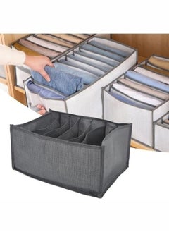 Buy 1 piece of clothes organizer, fabric divider drawer organizer, large size 44*30 cm, 9 drawers in Egypt