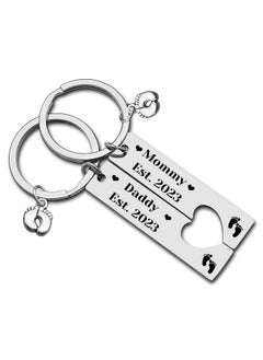 اشتري New Parent Gift Keychain Pregnancy Announcement Gifts Daddy And Mommy Est 2023 First Time Pregnancy Gifts For Mom Dad To Be Baby Shower Parents To Be Gifts New Mom Jewelry First Time Dad Gift في الامارات