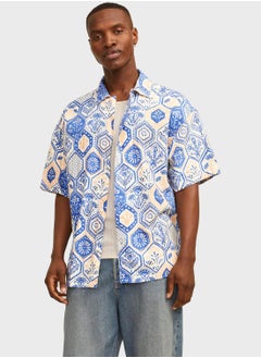 Buy Jornoto Printed Regular Fit Button Down Shirt in UAE