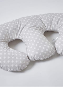 Buy Grey Star Twin Maternity and Nursing Pillow for Support, Breast Feeding, Bottle Feeding with Removable Washable Cover in Egypt