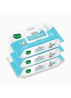 Buy 99% Pure Water Baby Wipes Pack Of 3 (40 X 3 Wipes) ; Travel Friendly Pack Made With Plant Based Fabric in Saudi Arabia
