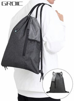 Buy Waterproof Drawstring Gym Backpack Bag Sport Gym Sack Mini Travel Daypack Drawstring Backpack Outdoor Sports Bag in UAE