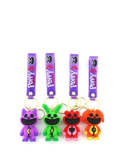 Buy New SmilingCritters Chapter 3 CatNap Keychain,Smiling Critters Keychain,Cute CatNap Cartoon Anime SmilingCritters Keychain Toy for Game Fans Kids Birthday Gift 4pcs in Saudi Arabia