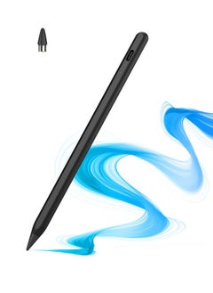 اشتري Tip Magnetic iPad Pencil Stylus Pen for iPad/Pro/Air/Mini/iPhone/Samsung/Android and Other Smartphone Device-Black في الامارات