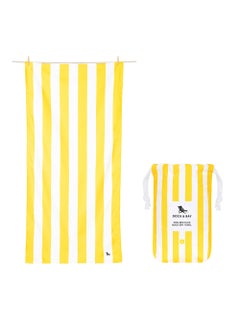 Buy Dock & Bay Beach Towel, Super Absorbent, Quick Dry, Sand Free, Compact & Lightweight, 100% Recycled Materials, Includes bag - Large (160x90cm) - BORACAY YELLOW in Saudi Arabia