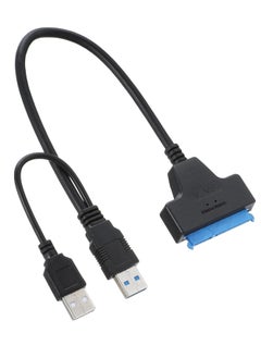 اشتري كابل من 22 سن USB 3.0 إلى مشغل القرص الصلب الخارجي ساتا أسود في مصر