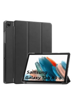 Buy Samsung Galaxy Tab A9+ A9 Plus 11"case,Custer Case for  SM-X210 SM-X216 SM-X218,Ultra-thin PU-Leather Hard Shell Cover - Black in UAE