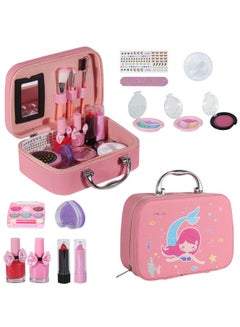 Buy Cosmetics Toys Makeup Kit With Storage Case Pink Color Portable, Pretend Play Beauty Playsets, Durable And Washable in Saudi Arabia
