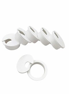 Buy 6pcs Desk Grommet 1-3/8 inch Table Plastic Wire Cord Cable Grommets Hole Cover, for Office and Home PC Desk Cable Cord Management Organizer (White) in UAE