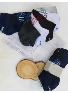 Buy Men's anti allergy and sweating socks, set of 12 pairs, high quality, multi colored. in Saudi Arabia