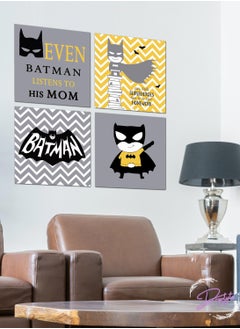 Buy 4 Piece Batman Decorative Wall Art Wall Decor Card Board MDF Home Decor for Living Room, Drawing Room, Office Room and Bedroom 60CM x 60CM in Saudi Arabia