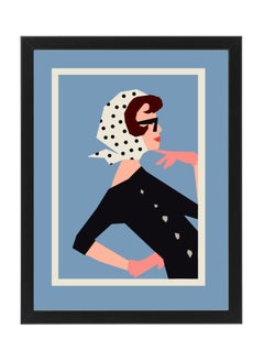 اشتري Vogue Fashion Girl Poster with Frame 30x40cm في الامارات