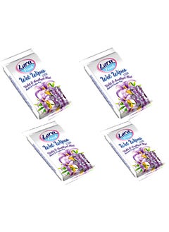 Buy Lara Fresh Wet Wipes Violet & Amethyst Mist 15*4 pcs in Egypt