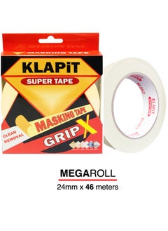 Buy KLAPiT GRIPX Multi-Purpose Masking Tape 1 Inch x 46m – Strong Adhesive Painters Tape, Water-Resistant, Easy Tear, Clean Removal – Ideal for Painting, Labeling, DIY Crafts & Packaging in UAE