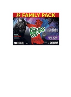 Buy FRUIT ROLL-UPS Black Panther Fruit Flavored Snacks Variety Pack 425g 1pack (30 pcs) in UAE