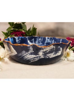 Buy Microwave Safe Pottery and Porcelain Bowl Handcrafted in Egypt, Size 26 in Egypt