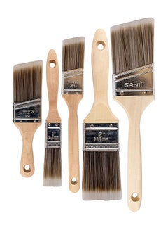 اشتري Paint Brush Set, Wood Handle, Premium Wall Brush Set, House Paintbrushes, Trim Paintbrush, Sash Paint Brushes for Cabinet, Sash, Home Improvement Trim Edging 5 Piece في الامارات