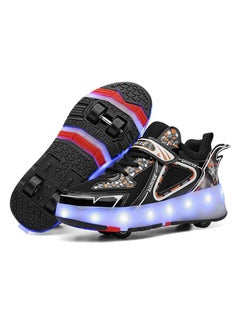 Buy Kids Roller Skates Shoes Rechargeable Skates Shoes With Double Wheels Sport Sneaker Outdoor Luminous Shoes for Kids For Boys Girls in Saudi Arabia