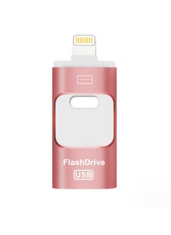 اشتري 128GB USB Flash Drive, Shock Proof Durable External USB Flash Drive, Safe And Stable USB Memory Stick, Convenient And Fast I-flash Drive for iphone, (128GB Rose Gold) في السعودية