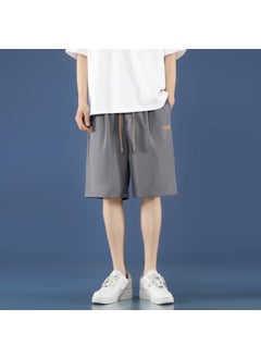 اشتري Mens 2024 Summer Ice Silk Quick-Dry Shorts229 dark gray (four-sided) 229 dark gray (four-sided) في السعودية