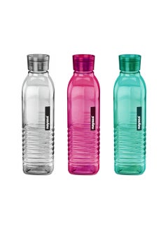Buy Fridge Water Bottle Mixed Color Set of 3 Pcs - Dorino 1.0L in UAE