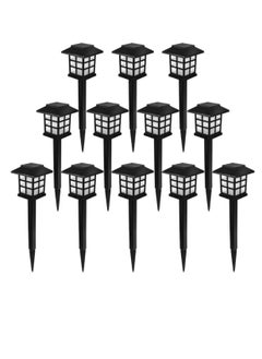 Buy Solar Pathway LED Lights 12-Pack Waterproof Outdoor Solar Lamp for Garden Landscape Yard Patio Driveway Walkway Lighting (Warm) in UAE