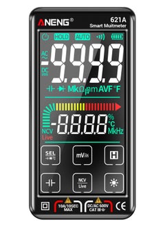 Buy 621A Touch Screen Intelligent Digital Multimeter 9999 Counts Auto Range Rechargeable Portable NCV Universal Meter Voltmeter Ammeter Black in Saudi Arabia