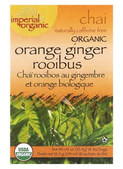 Buy Imperial Organic Orange Ginger Rooibus Chai Caffeine Free 18 Tea Bags 1.14 oz (32.4 g) in UAE