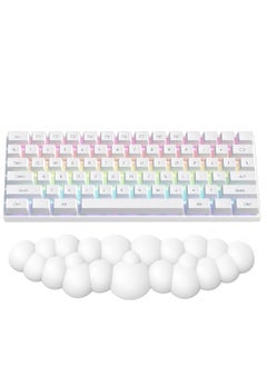 Buy Keyboard Wrist Rest Set, Ergonomic Keyboard Wrist Rest, High Density Memory Foam Keyboard Palm Rest, Memory Cloud Shaped Wrist Rest for Typing Pain Relief in Saudi Arabia