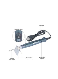 Buy Mini Portable Soldering Iron 23cm, Rechargeable and Temperature Adjustment Soldering Iron Tool Kit Suitable for Home Appliance Repair in Saudi Arabia