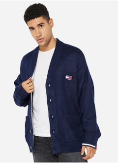 Buy Logo Badge Oversized Cardigan in UAE