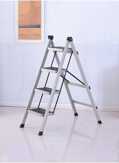 Buy Gray 4 step folding steel ladder in Saudi Arabia