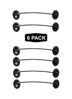 Buy 6-Piece Refrigerator Door Locks With 4 keys Black in Saudi Arabia