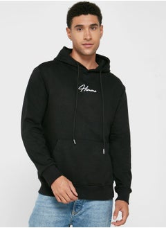 Buy Text print Hoodie in Saudi Arabia