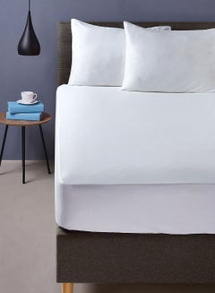 Buy Queen Size Fitted Sheet With Pillowcase 160X200Cm in Saudi Arabia