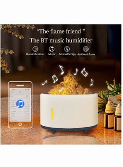 Buy Bluetooth Music Flame Aromatherapy Humidifier Diffuser 200ml Heavy Fog Household Remote Control Led Light Atomizer in Saudi Arabia