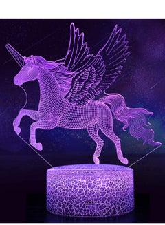 Buy Unicorn Multicolor Night Light for Kids  LED 3D Multicolor Night Light Bedside Lamp with Remote & Smart Touch 16 Colors + 7/16 Colors Changing Dimmable  Best Unicorn Toys Birthday for Girls Boys in UAE