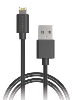 اشتري كابل Powerology USB-A إلى Lightning بطول 3 متر ، شحن سريع ، مزامنة البيانات ، متين للغاية ، متوافق مع أجهزة iPad ، iPhone و Airpods / Airpods Pro Black في الامارات
